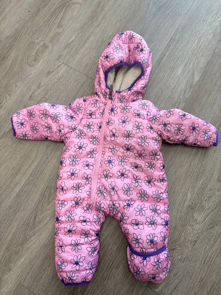 Ripzone Floral Snow Bunting Suit – Pink | 0–3M - Nest and Sprout - Consignment