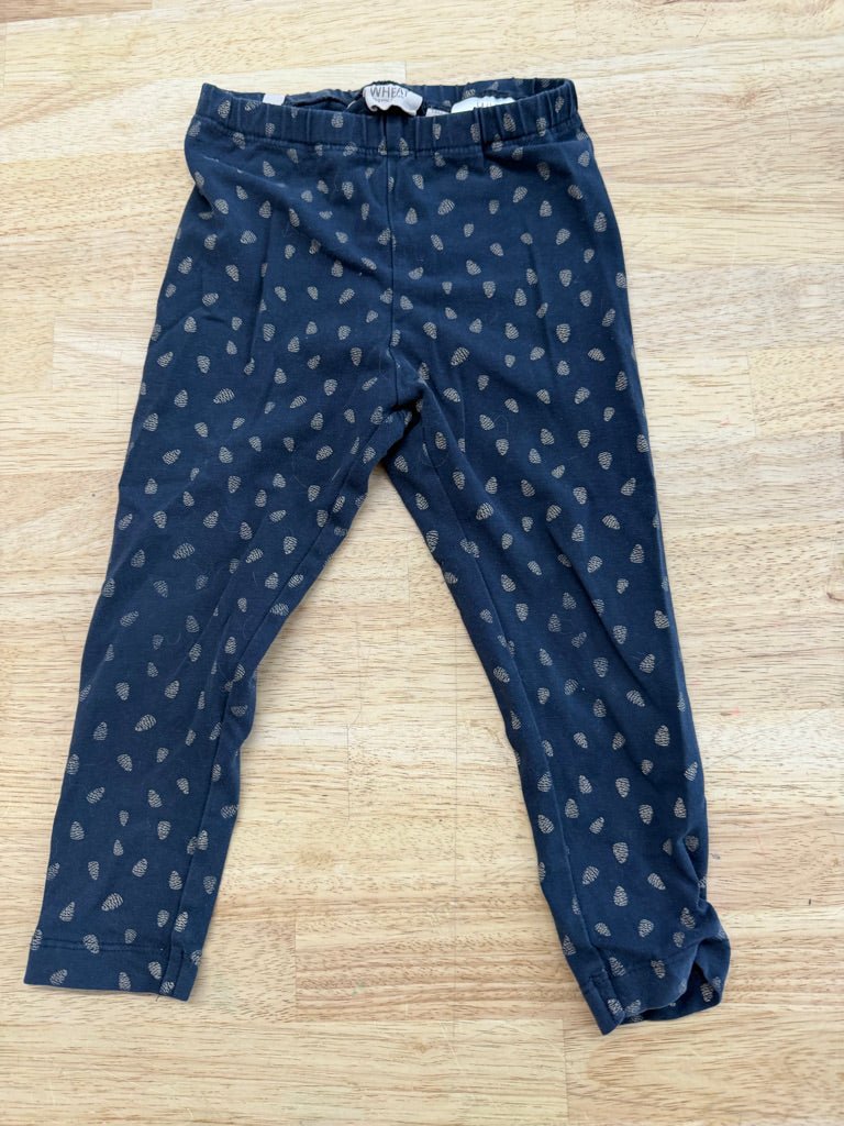 Wheat Leggings – 18M | Navy with Knee Fade - Nest and Sprout - Consignment