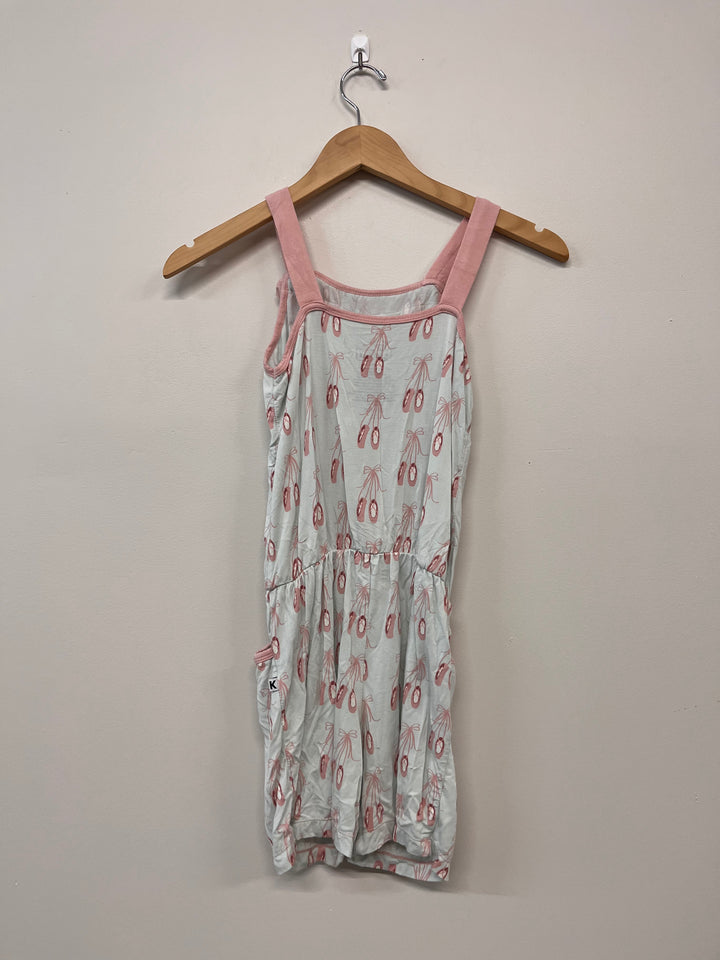 Kickee 10/12 Mint Ballet Slippers Tank Romper
