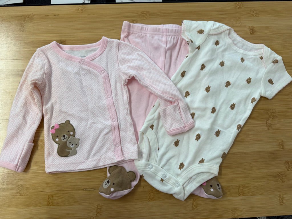 Just One You by Carter's Three-Piece Set – 6M | Pink Bear | Play