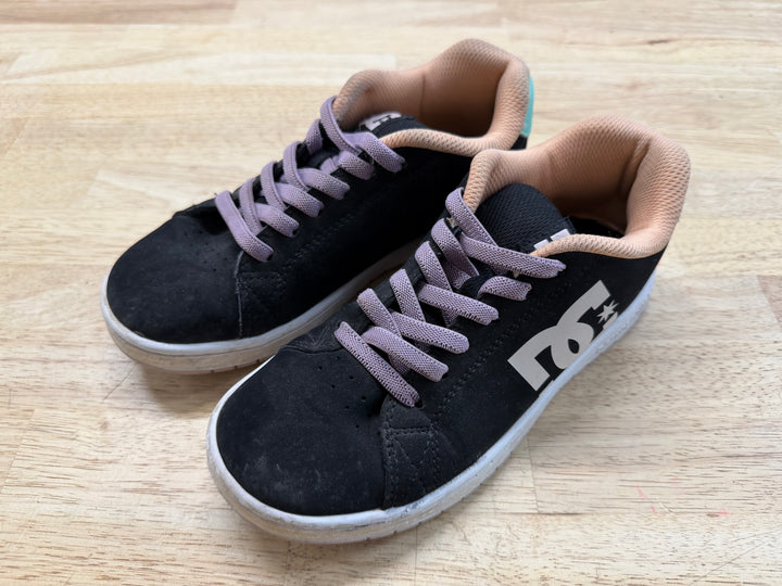 DC USA Sneakers – Youth 3 | Black Peach Turquoise Purple Elastic Lace