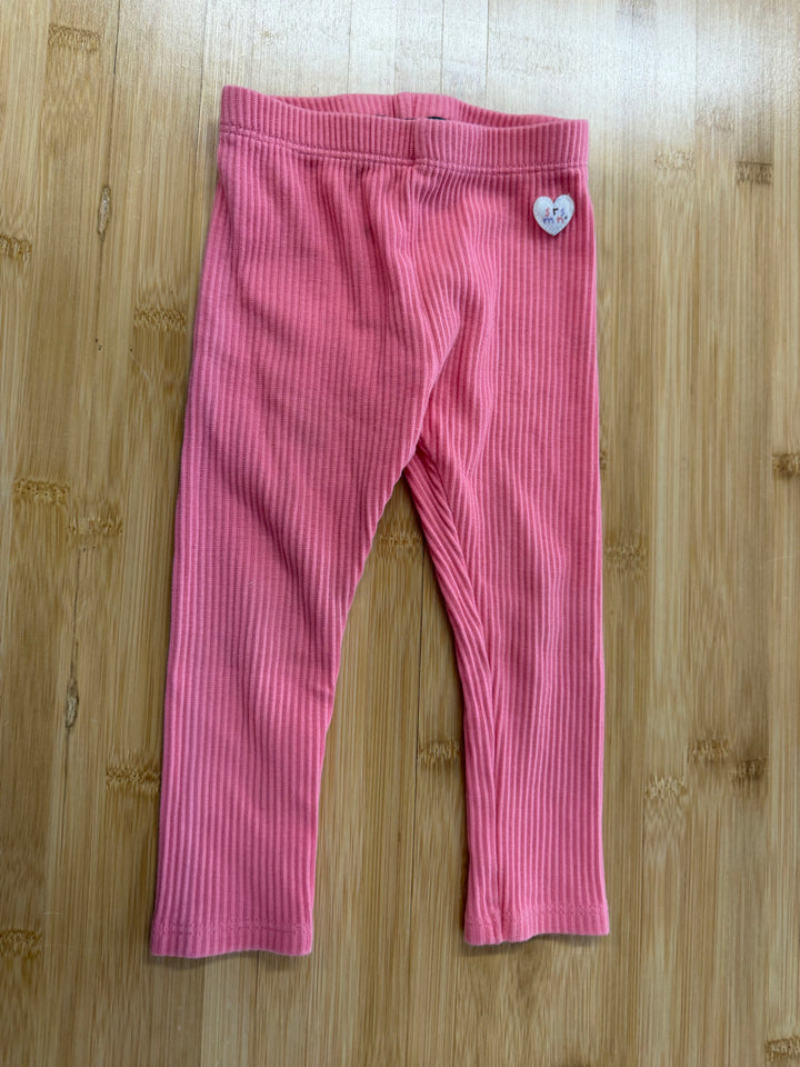 Souris Mini Ribbed Knit Leggings – 12–18M | Pink