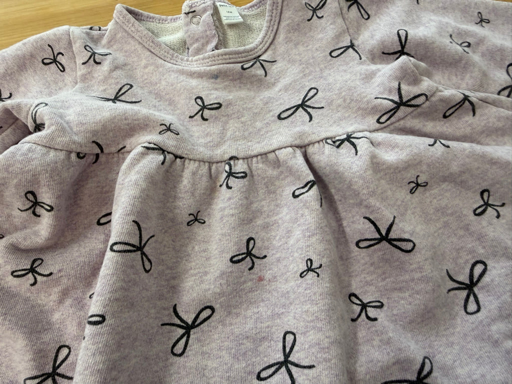 Petit Lem Top – 18M | Light Purple with Black Bows | Play