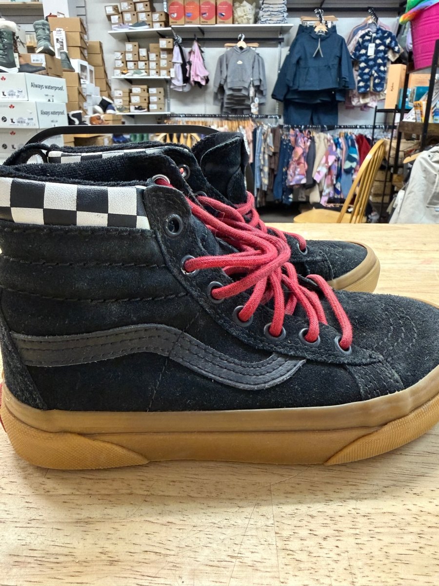 Vans High Tops – 11 | Black | Red Laces - Nest and Sprout-Consignment
