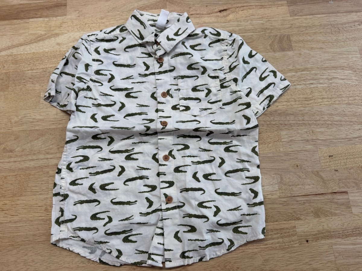Joe Fresh Alligator Button Up Shirt – 6 - Nest and Sprout-Consignment