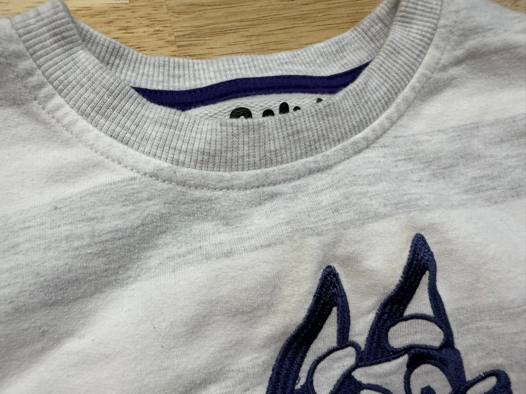 Bluey Logo Shirt – 4T | cream and Light Grey - Nest and Sprout-Consignment