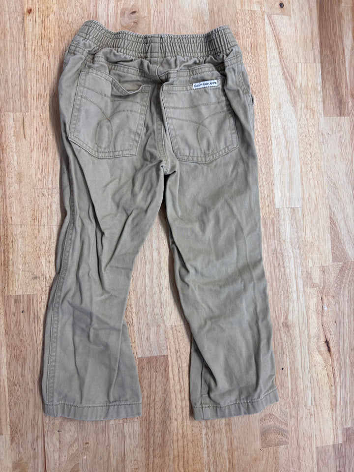 Calvin Klein Chinos – Size 4 (Khaki, Elastic Waist)