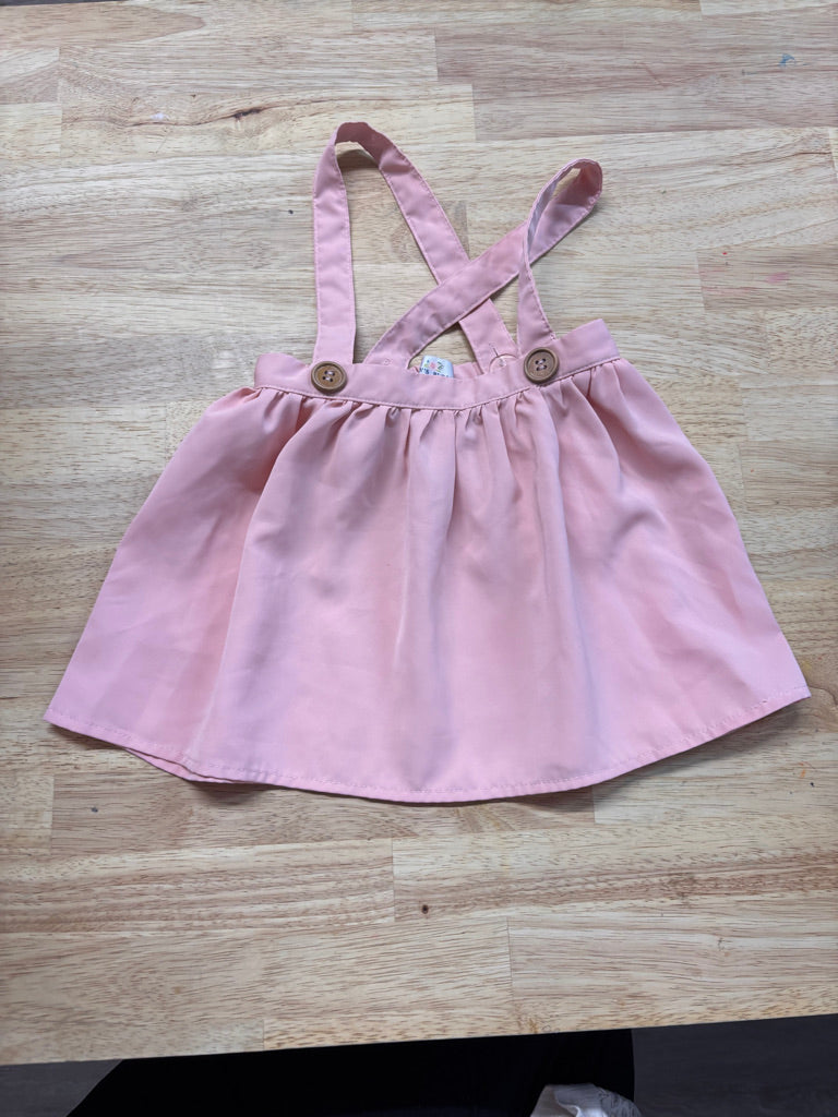 Bailey’s Blossoms Skirt Overalls – Size 12-18M Pink
