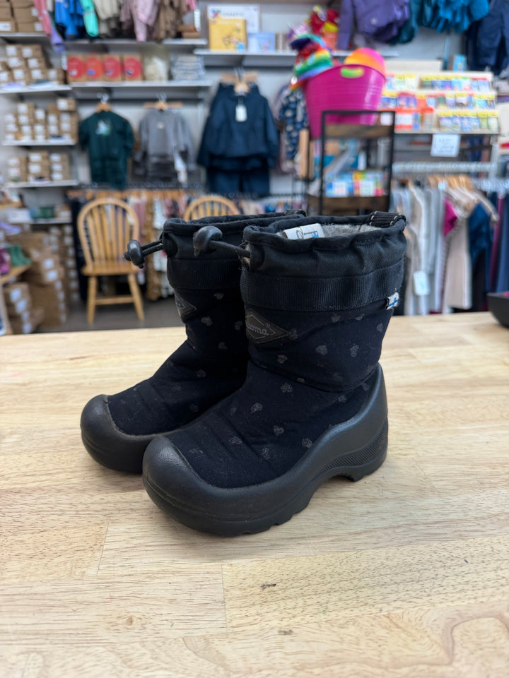 Kuoma Wool Lined Winter Boots – us 7\EU 23 | Black | Silver and White Stars