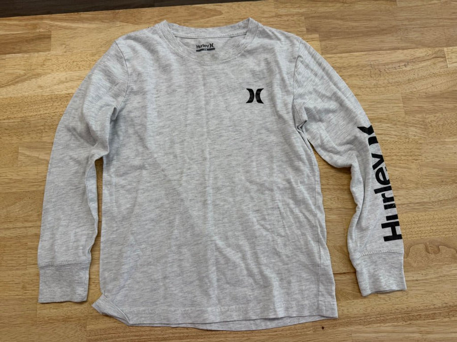 Hurley Long Sleeve Shirt – 7/8 | Light Grey - Nest and Sprout-Consignment