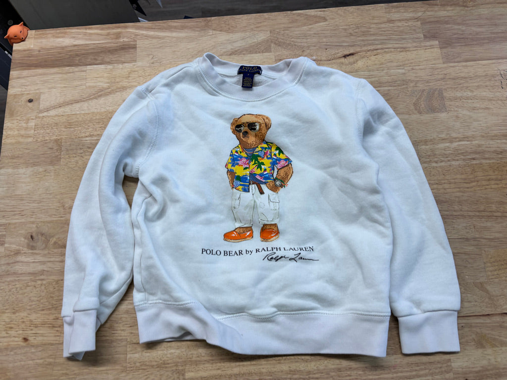 Polo Ralph Lauren 7Y Cream Bear Sweatshirt