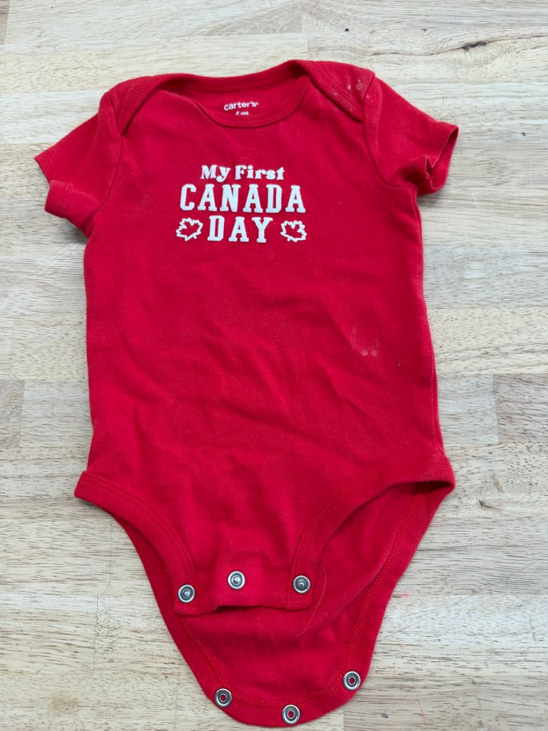 Carter’s “My First Canada Day” Bodysuit | Size 6M - Nest and Sprout - Consignment