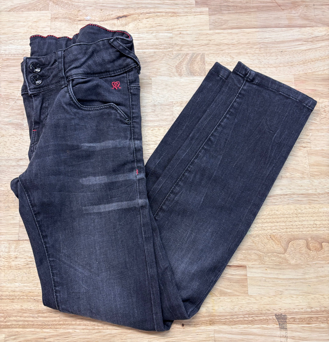 Mexx Size 9/134cm Black Denim Pants