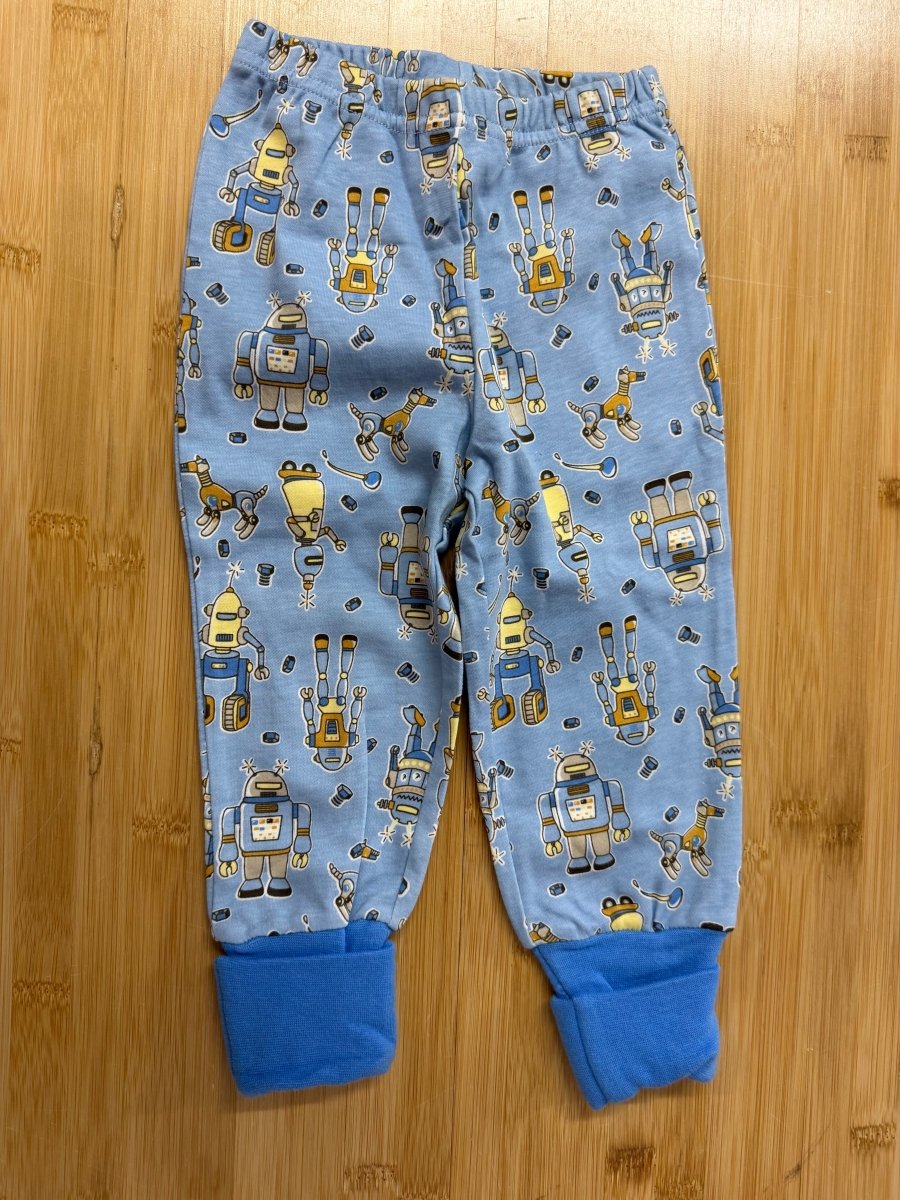 Snugabye Convertible Robot Legging – 6M | Light Blue - Nest and Sprout-Consignment