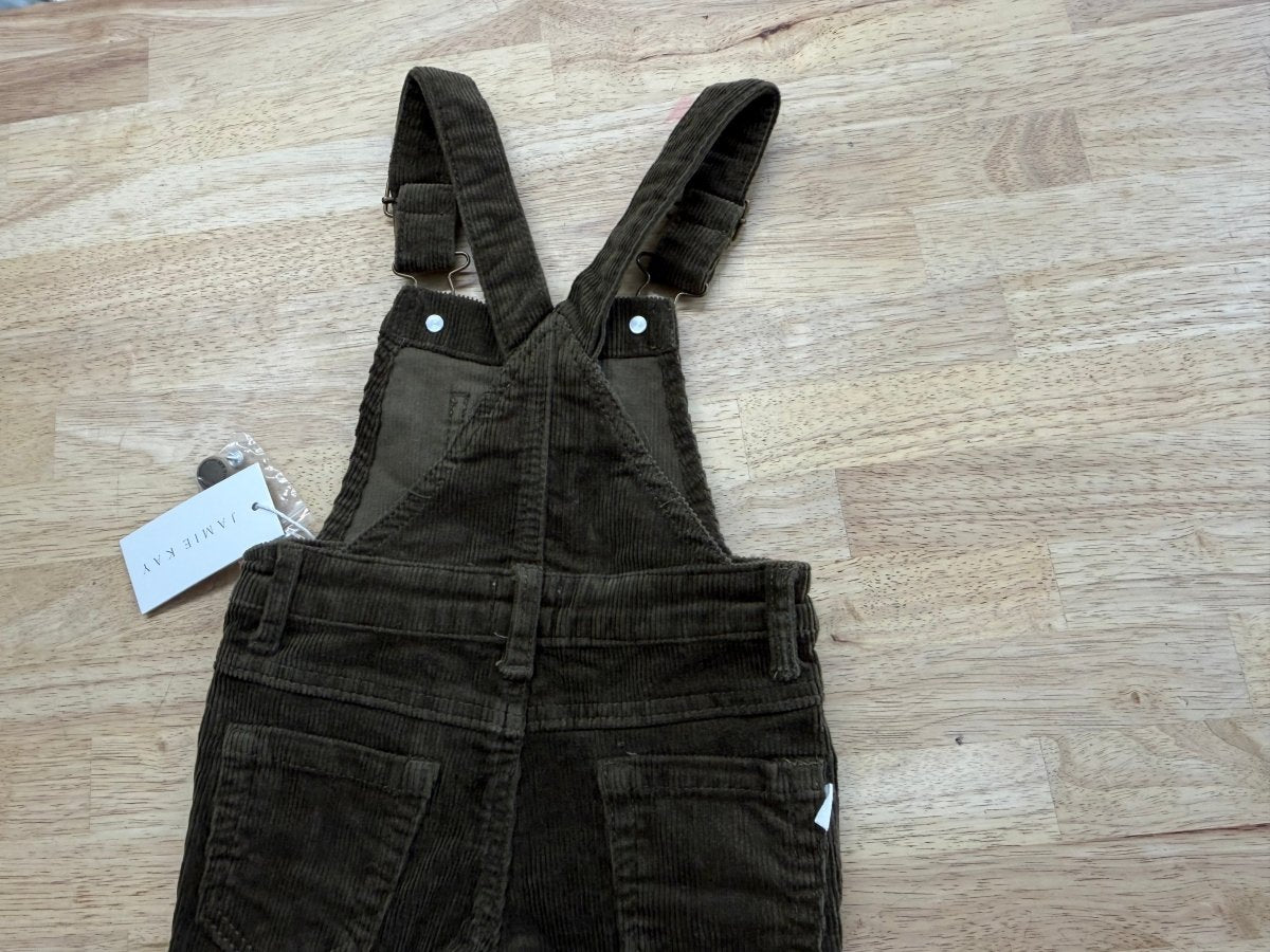 Jamie Kay Corduroy Overalls – 1 Year | Olive Green | NWT - Nest and Sprout-Consignment