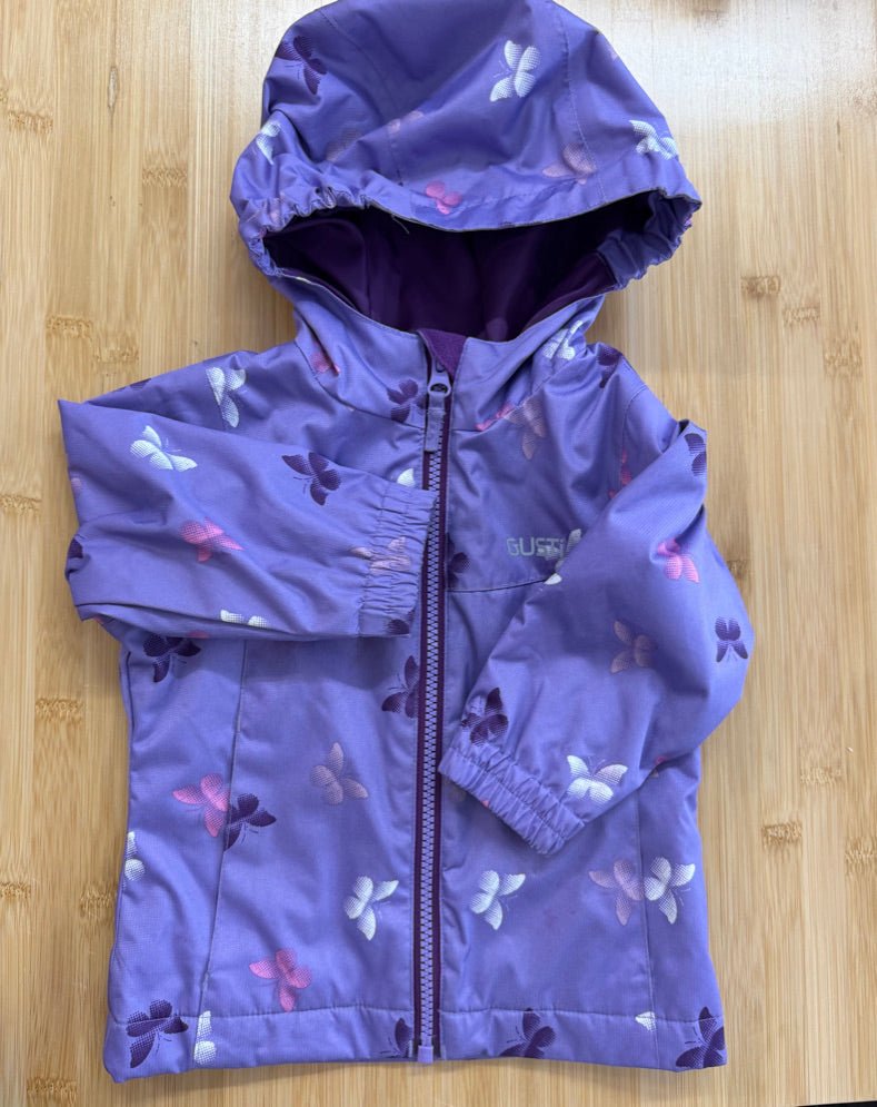 Gusti Rain Jacket – 18M | Purple Butterfly Lightly Lined - Nest and Sprout-Consignment
