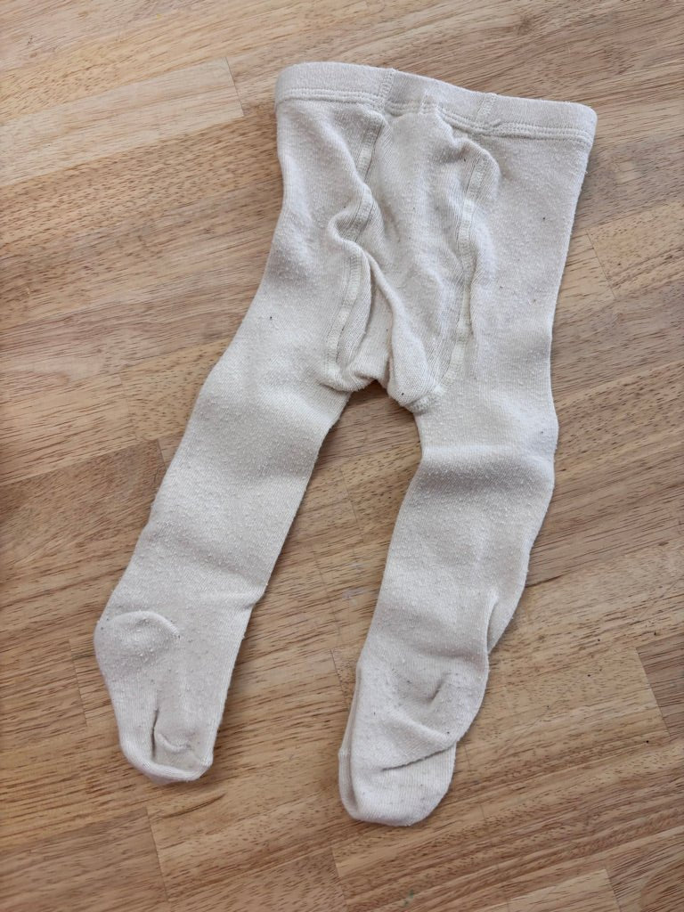 Zara 1 - 6 Month Cream Tights - Nest and Sprout - Consignment