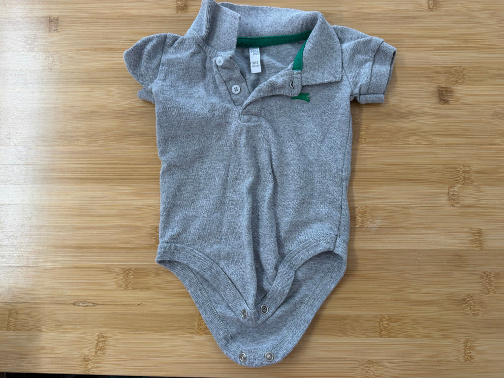 People Collared Bodysuit – 9–12M | Grey