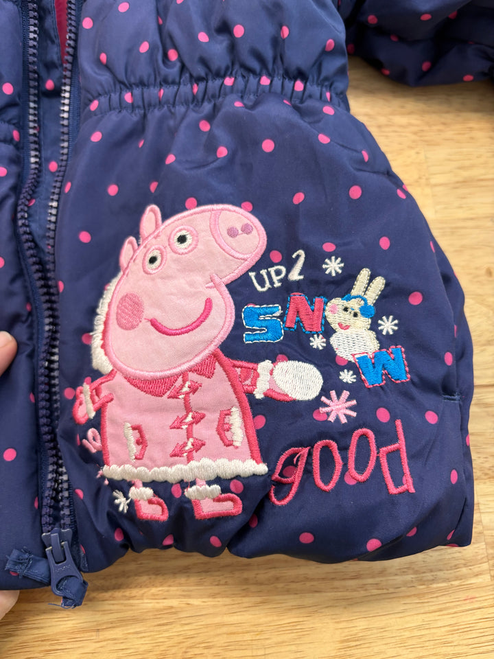 Peppa Pig 2T Snowsuit Set – Pink/Navy