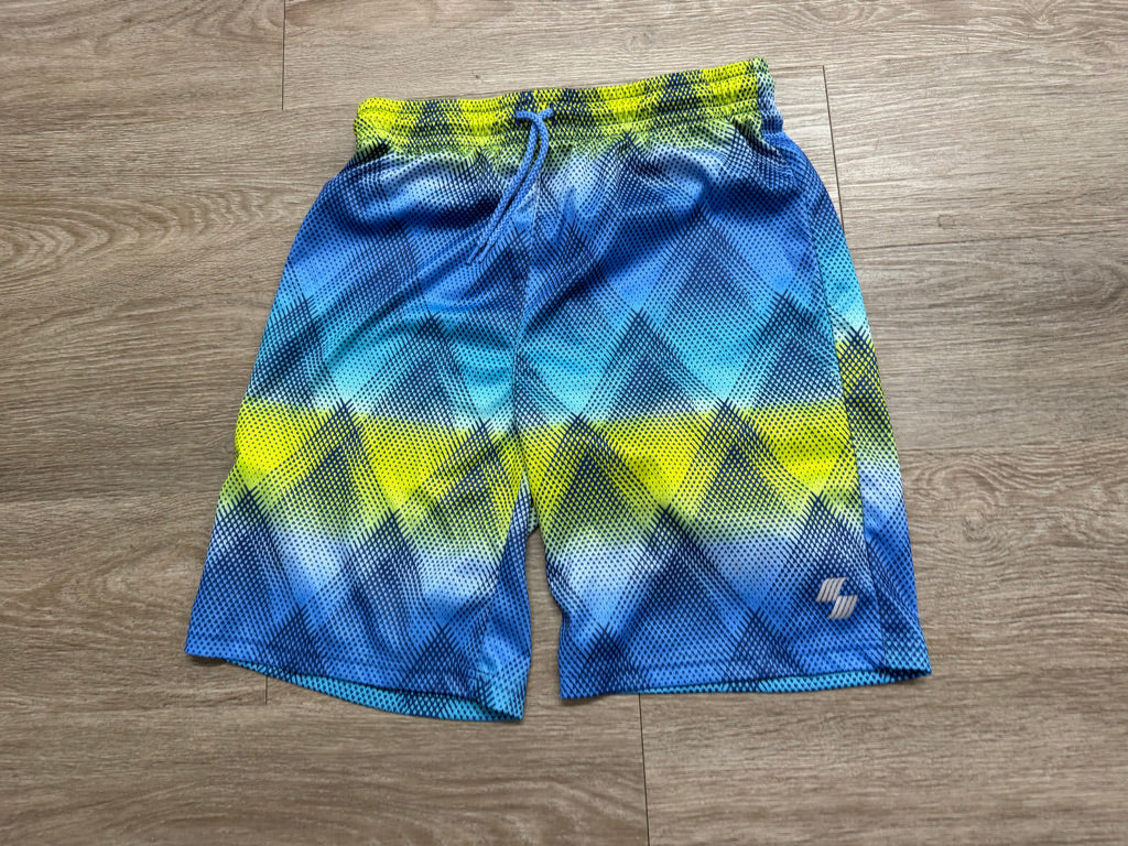 The Children's Place Sport Shorts – XL (14) | Neon Green & Blue