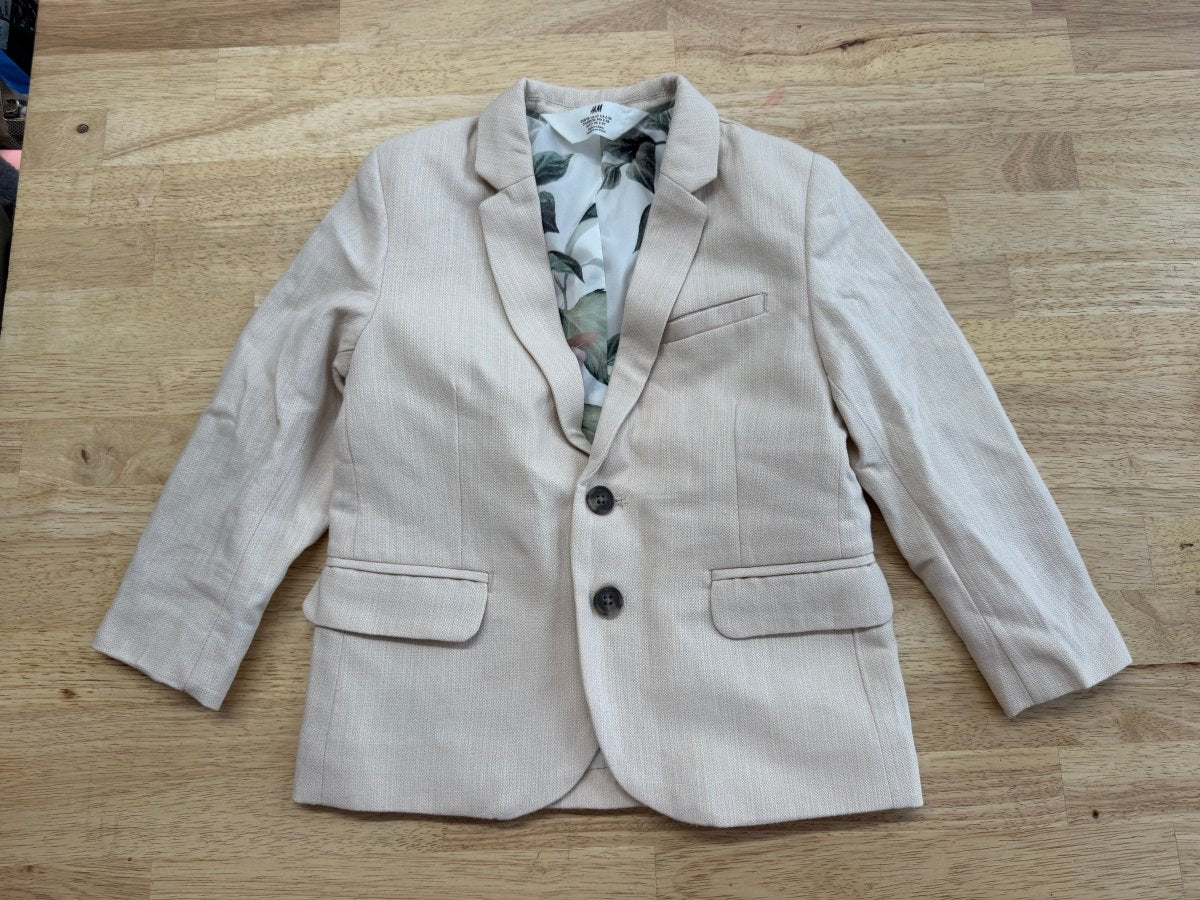 H&M dress Jacket – 2/3 Years | Cream | Cotton Polyester Lining - Nest and Sprout-Consignment