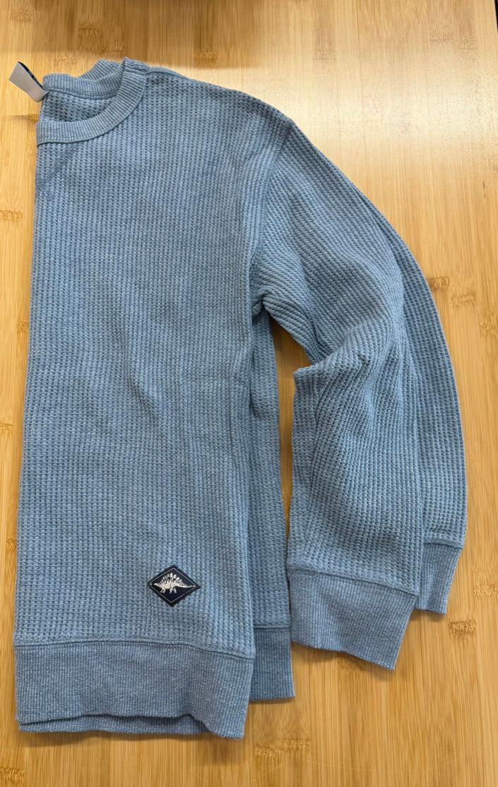 Old Navy Oversized Waffle Knit Shirt – 14–16 | Light Blue Long Sleeve