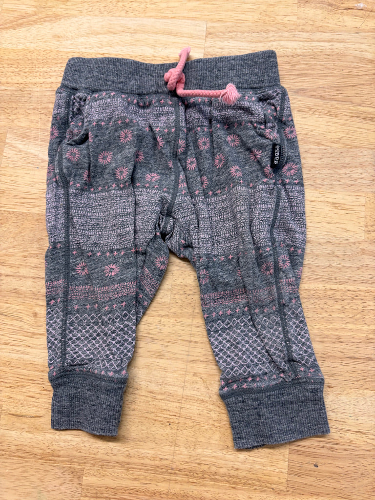 Bonds Leggings – 6–12M Grey & Pink