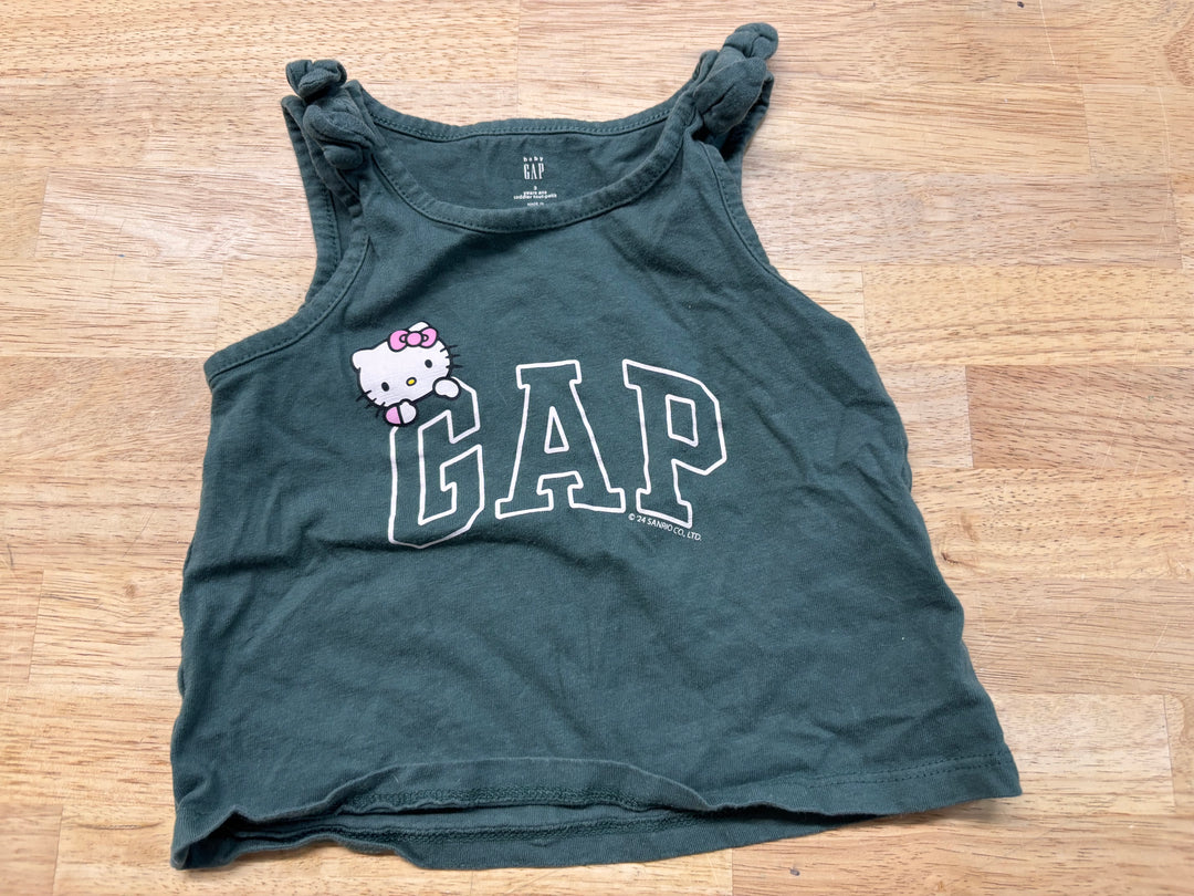 Gap Hello Kitty Forest Green Tank Top 5Y PLAY