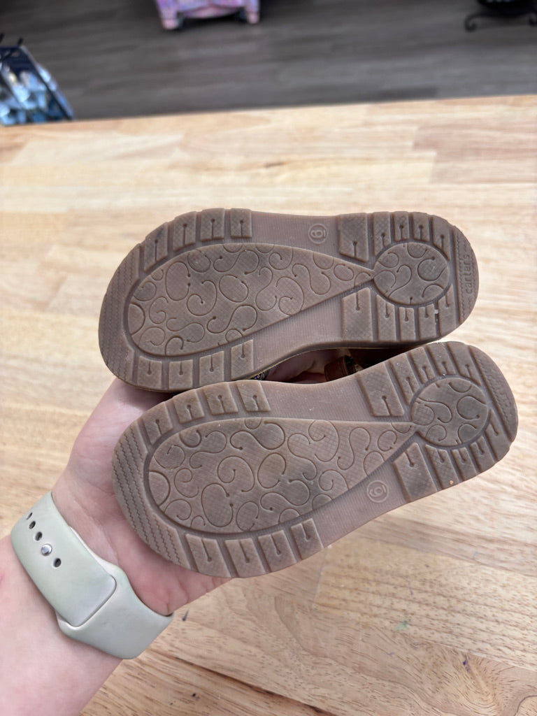 Carters Size 6 Glitter Strap Sandals
