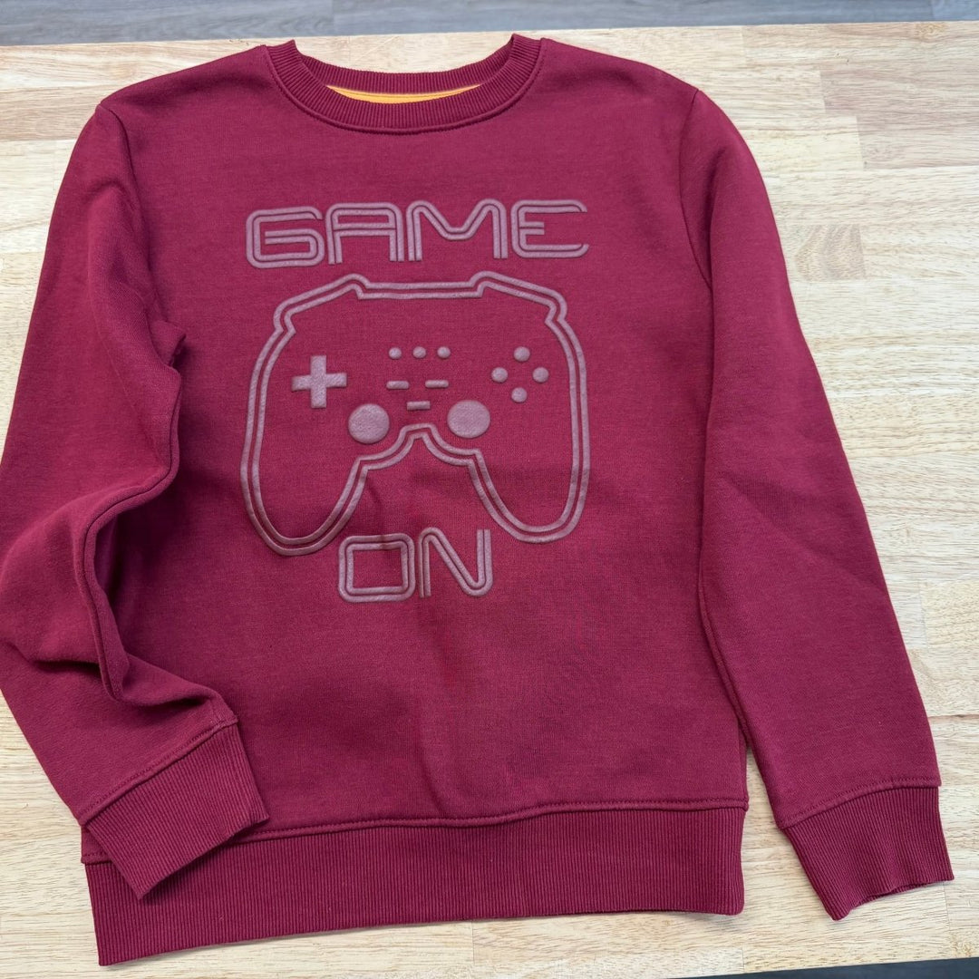 George Game On Sweatshirt – 10/12 | Burgundy - Nest and Sprout-Consignment
