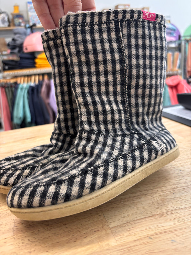 Roxy Gingham Zip-Up Shoes – Size 11/3