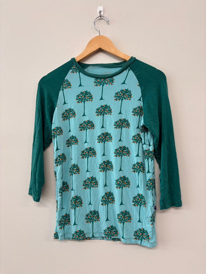 Kickee Kids Shirt 10/12 – Blue with Trees Print