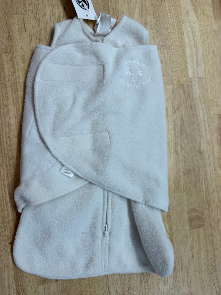 Halo Newborn Fleece Sleeper – White - Nest and Sprout-Consignment