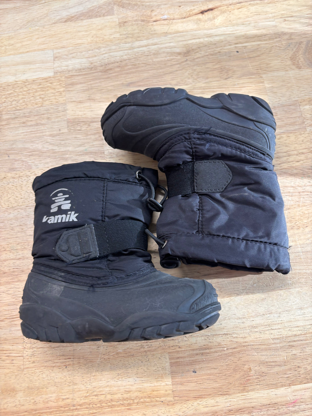 Kamik Black Galosh-Style Boots Size 8