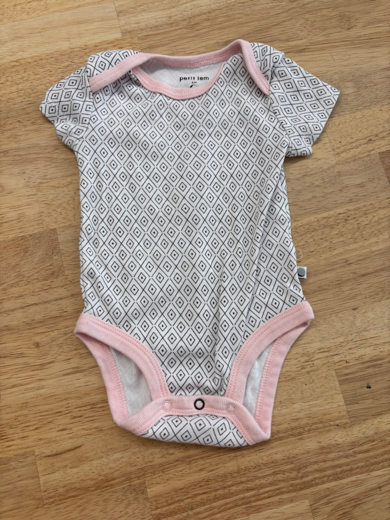 Petit Lem 6M Bodysuit - Black Geometric