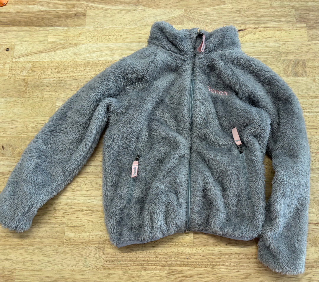 Bench Fuzzy Zip-Up Sweater Light Grey | Size 6