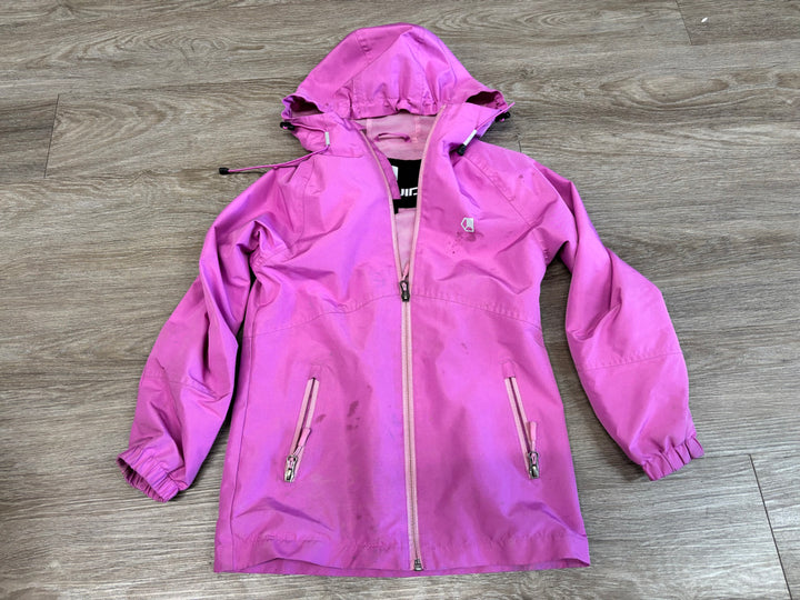 Liquid Pink Mesh-Lined Rain Jacket | Size 7/8