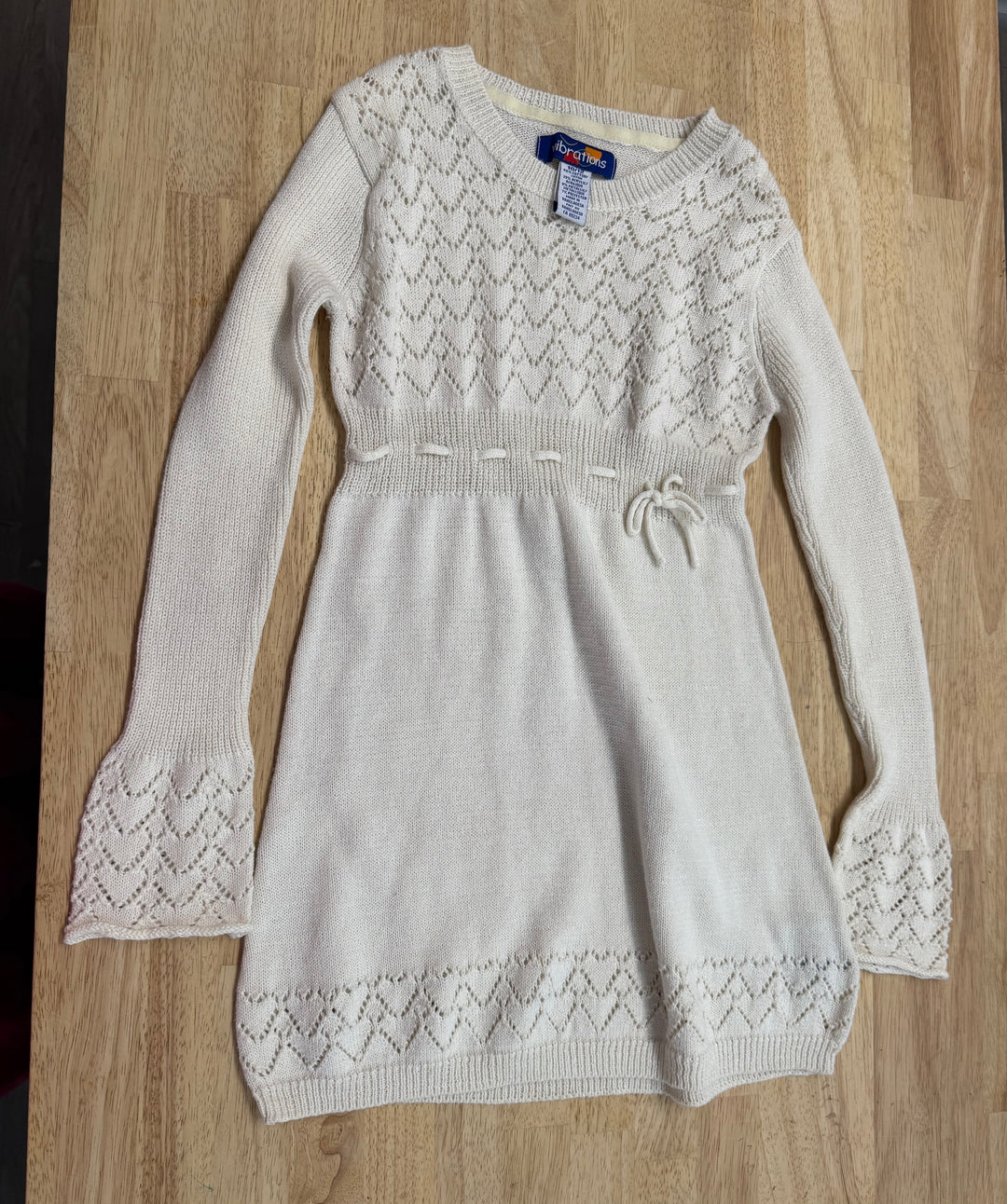 Vibrations Knit Cream Dress – 10/12 | Cotton/Acrylic | Play