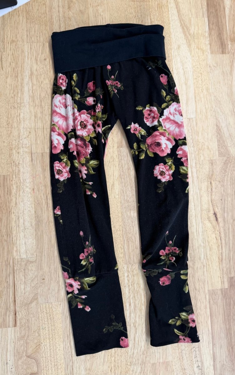 U & B Grow With Me Pants – 3–6T | Floral Print - Nest and Sprout - Consignment