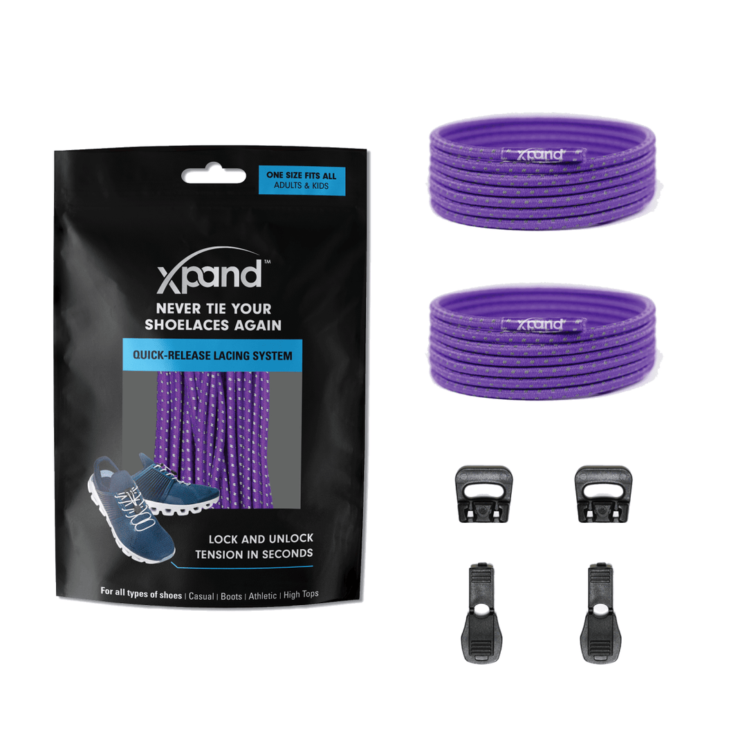 No - Tie Elastic Round Laces | Hi - Vis Reflective | One Size - Nest and Sprout - Xpand Laces
