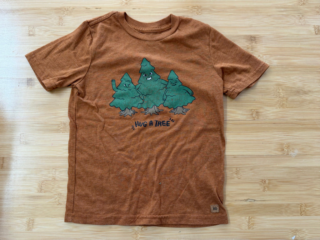 Tentree Short Sleeve Shirt – 5T | Orange | Tree Graphic