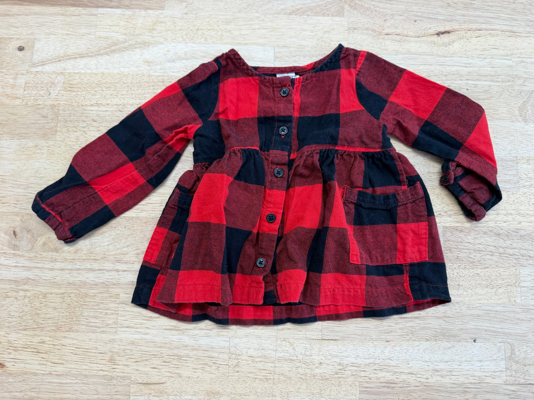 Carter's Buffalo Plaid Tunic Top – 12M