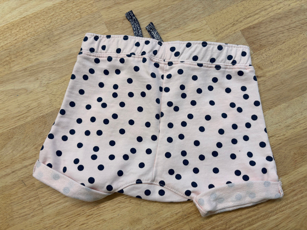 Kids & Co Shorts – 6-12M Pink Polka Dot Harem