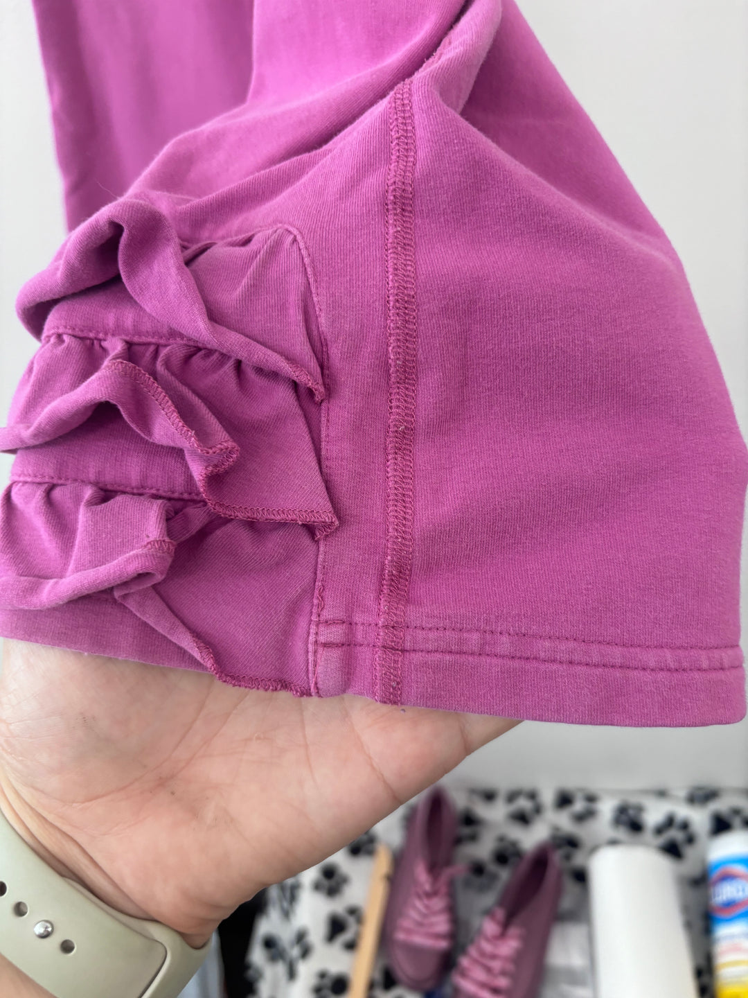 Peekaboo Beans Flare Pants, Size 8