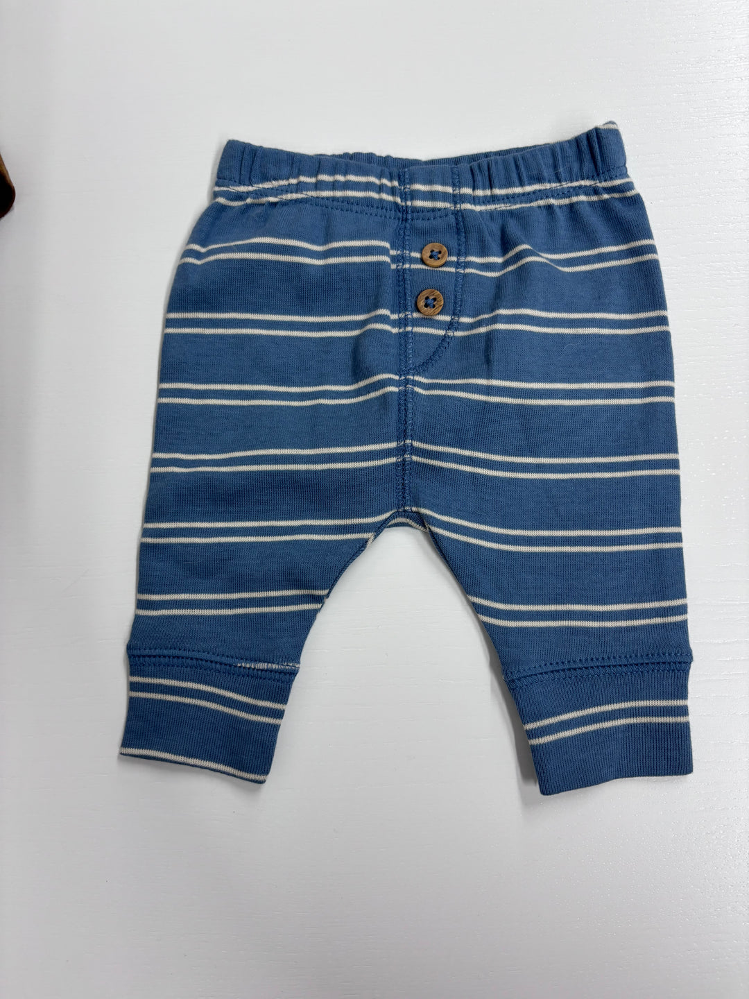 Carters Newborn Leggings, Blue Stripe