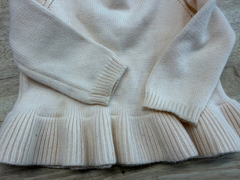 Jamie Kay Peach Ruffle Peplum Knit Sweater – 1Y | Play - Nest and Sprout-Consignment