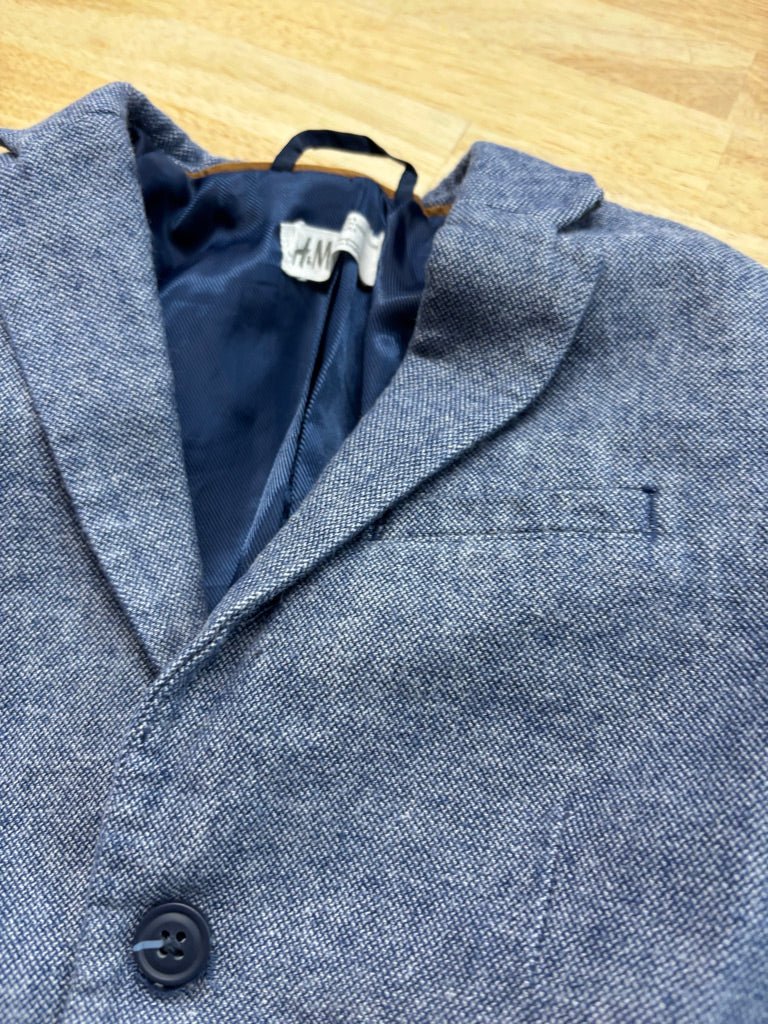 H&M Midweight Blazer Jacket – Blue | Size 6 - Nest and Sprout - Consignment