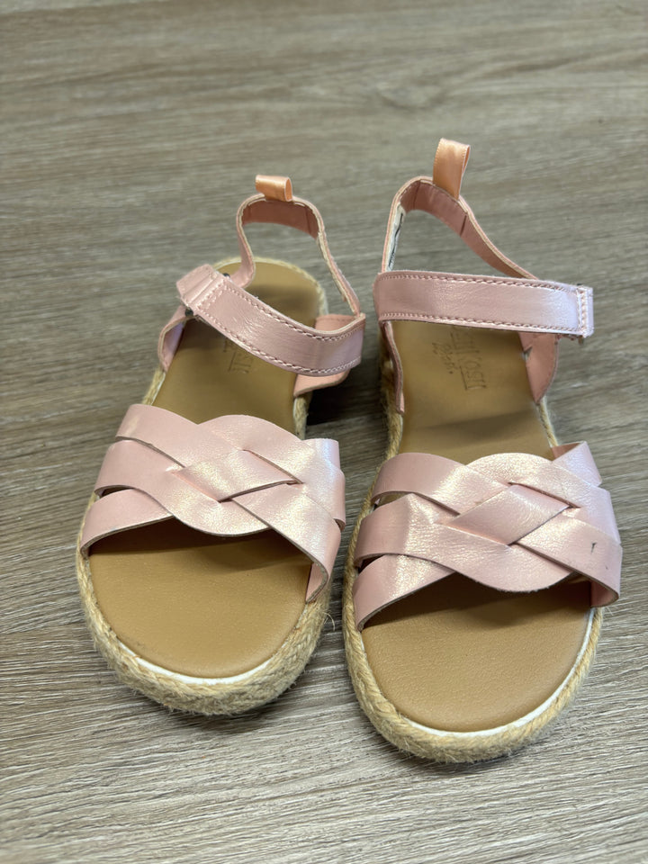 OshKosh Pink Metallic Braided Sandals | Size 10