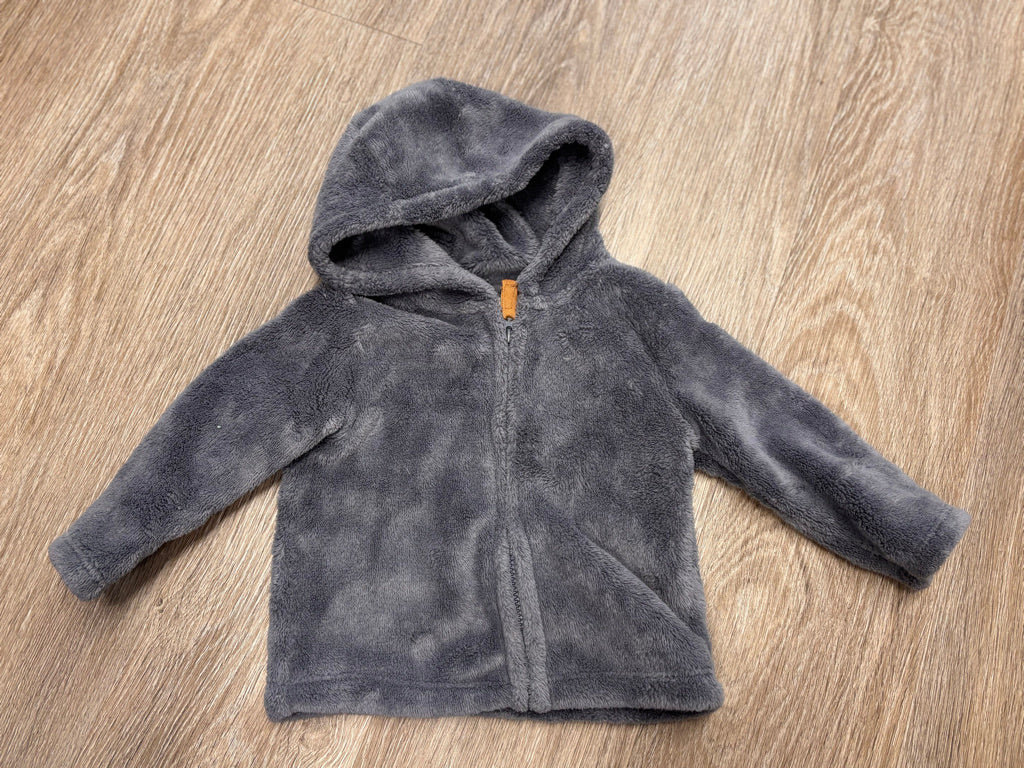 Child of Mine 6–9M Plush Hoodie – Grey