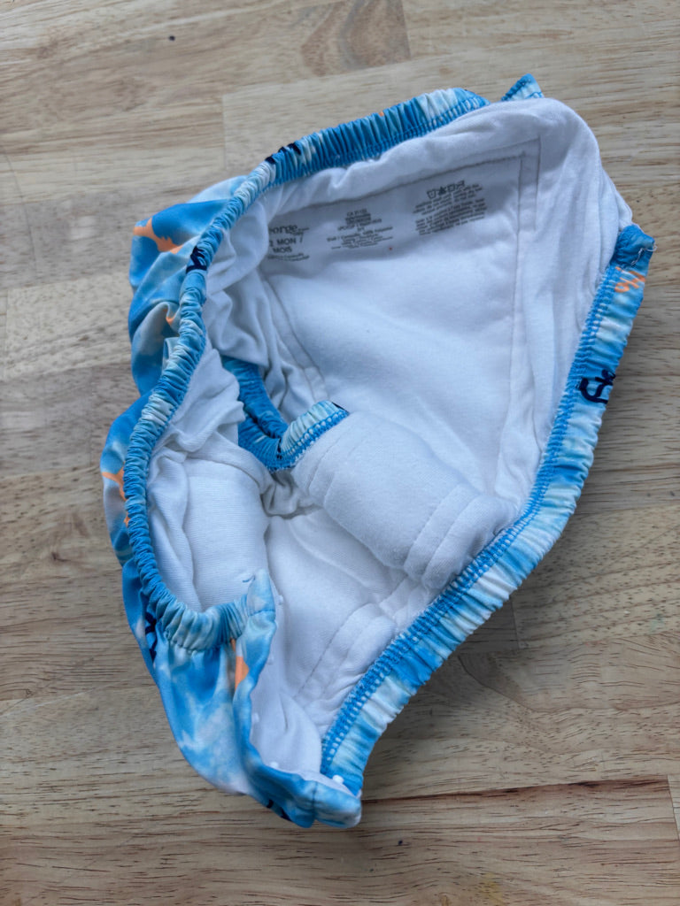 George 6-12M Swim Diaper – Blue Fish